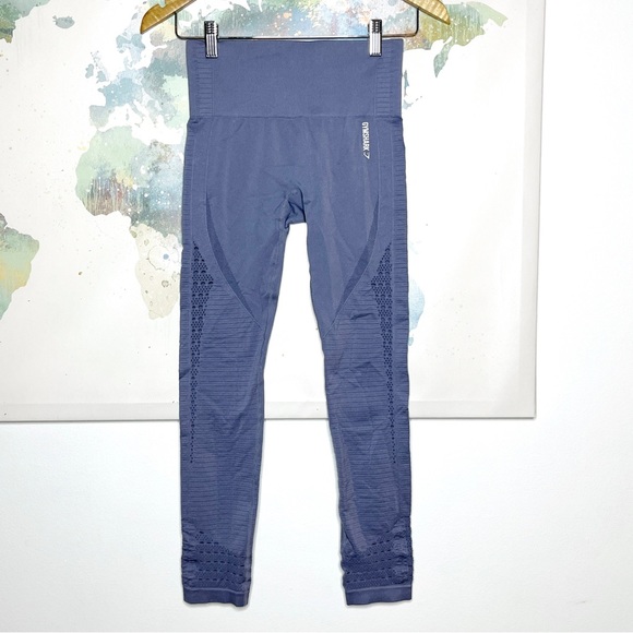 Gymshark Pants - Gymshark Leggings High Waisted Energy Seamless Holes Cutouts Purple Size XS